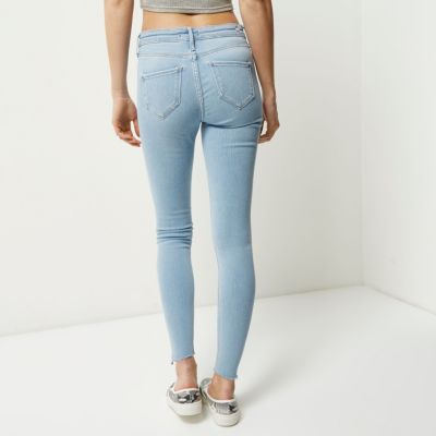 Light blue wash Molly frayed jeans